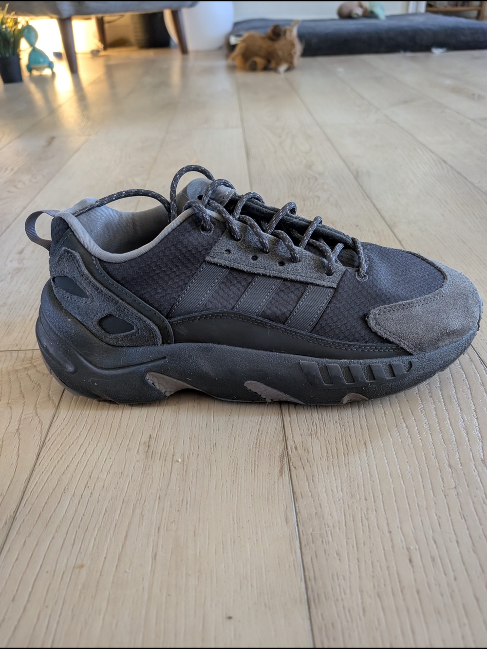 Adidas ZX 22 Boost Men's Charcoal/Black Chunky Sneakers
